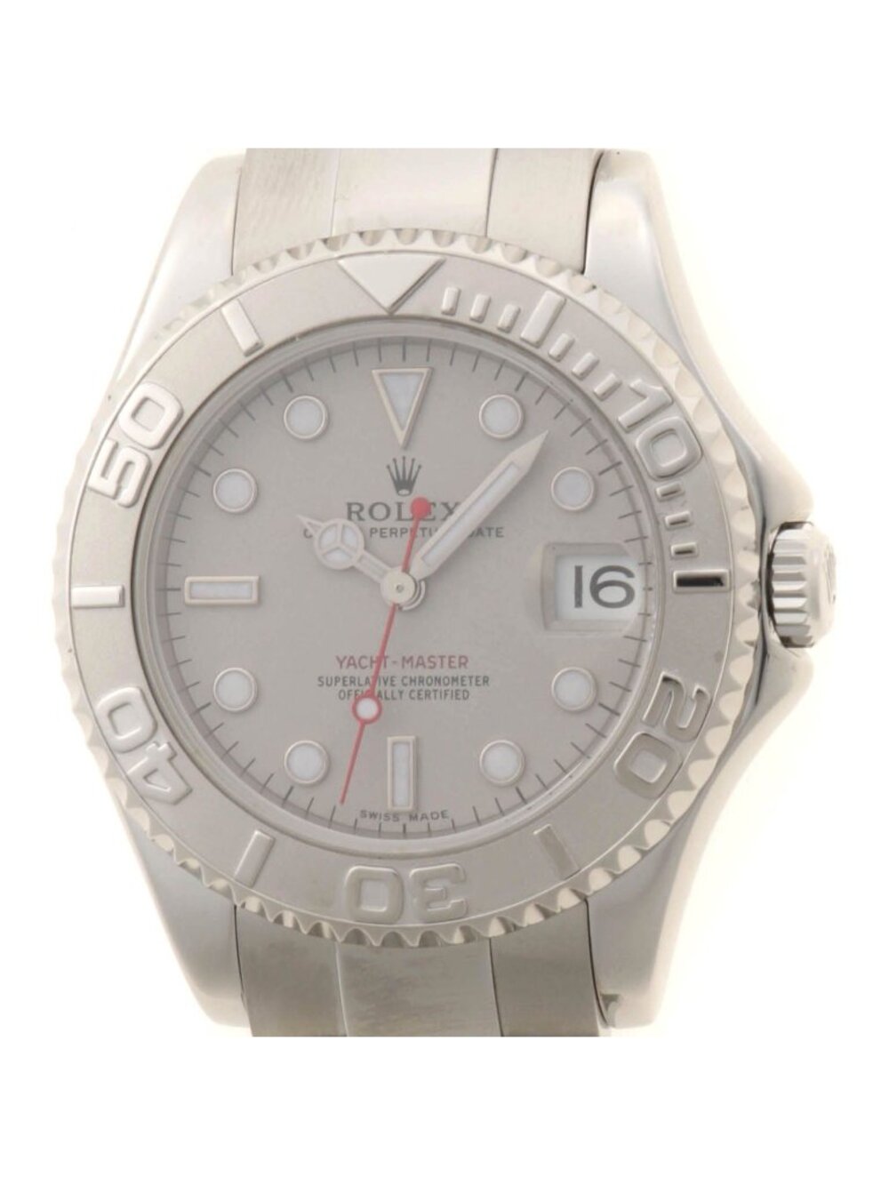Rolex Yacht Master Rolesium Watch Stainless Steel Gray Automatic